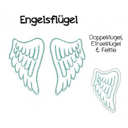 Stickdatei Engelsflügel Doodle plus Feltie